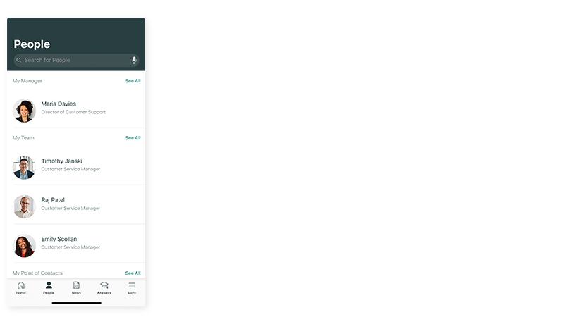 One place to search for info, items, and coworkers